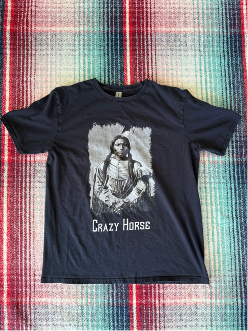 Gildan Black Crazy Horse Graphic Short Sleeve Tee L